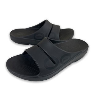 Oofos MEN'S OOAHH SLIDE SANDAL - BLACK Mens 10 , Women’s 12